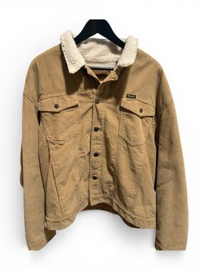 Wrangler Tan Corduroy Sherpa-Trim Field Jacket